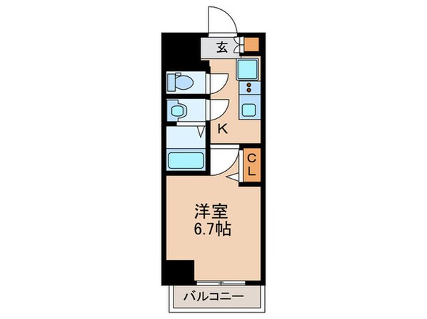 ﾃﾞｨｱﾚｲｼｬｽ浅間町ｽﾃｰｼｮﾝﾌﾛﾝﾄの物件間取画像